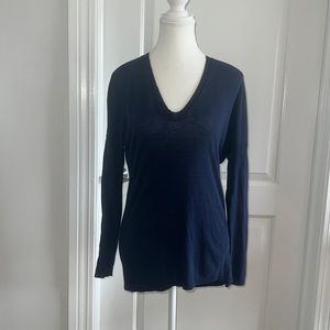 Vince Navy Blue Thin Knit Sweater Size Small